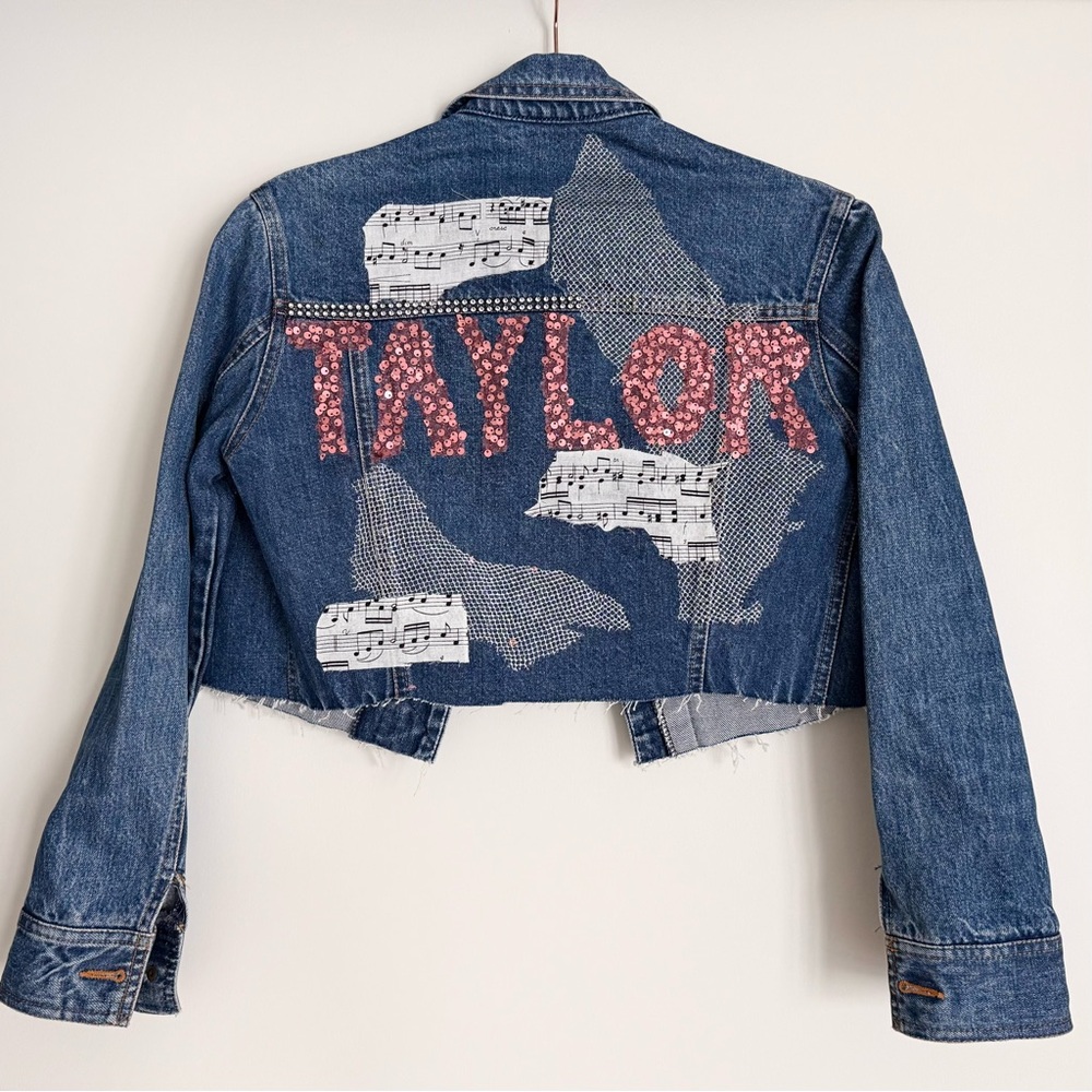 Custom Taylor Swift Embellished Denim Jacket